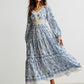 Daverri Fashions Bohemian Print Midi Dress with Tassel Detail - DAVERRI FASHIONS