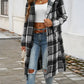 Devine Plaid Long Sleeve Hooded Coat - DAVERRI FASHIONS