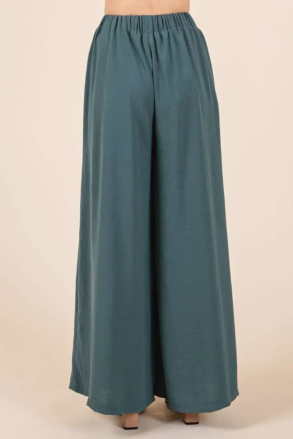 Mittoshop Pleated Wide Leg Pants - DAVERRI FASHIONS