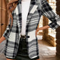 Plaid Single-Button Blazer - DAVERRI FASHIONS