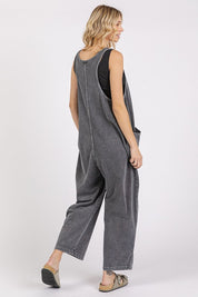 Mittoshop Scoop Neck Wide Leg Overalls Overalls