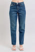 Judy Blue Full Size High Waisted Rigid Magic Non-destroy Straight Leg Jeans Plus Size - DAVERRI FASHIONS
