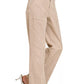 Ash mocha wide-leg cargo pants with relaxed fit and stitching details