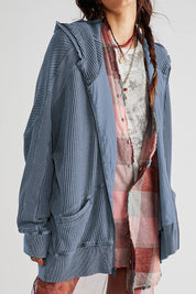 Zip-Up Long Sleeve Jacket | Jackets Daverri Fashions