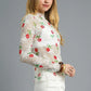 Umgee Floral Mock Neck Long Sleeve Sheer Top Tops
