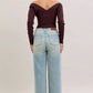 Judy Blue high-waist light-wash wide-leg denim jeans