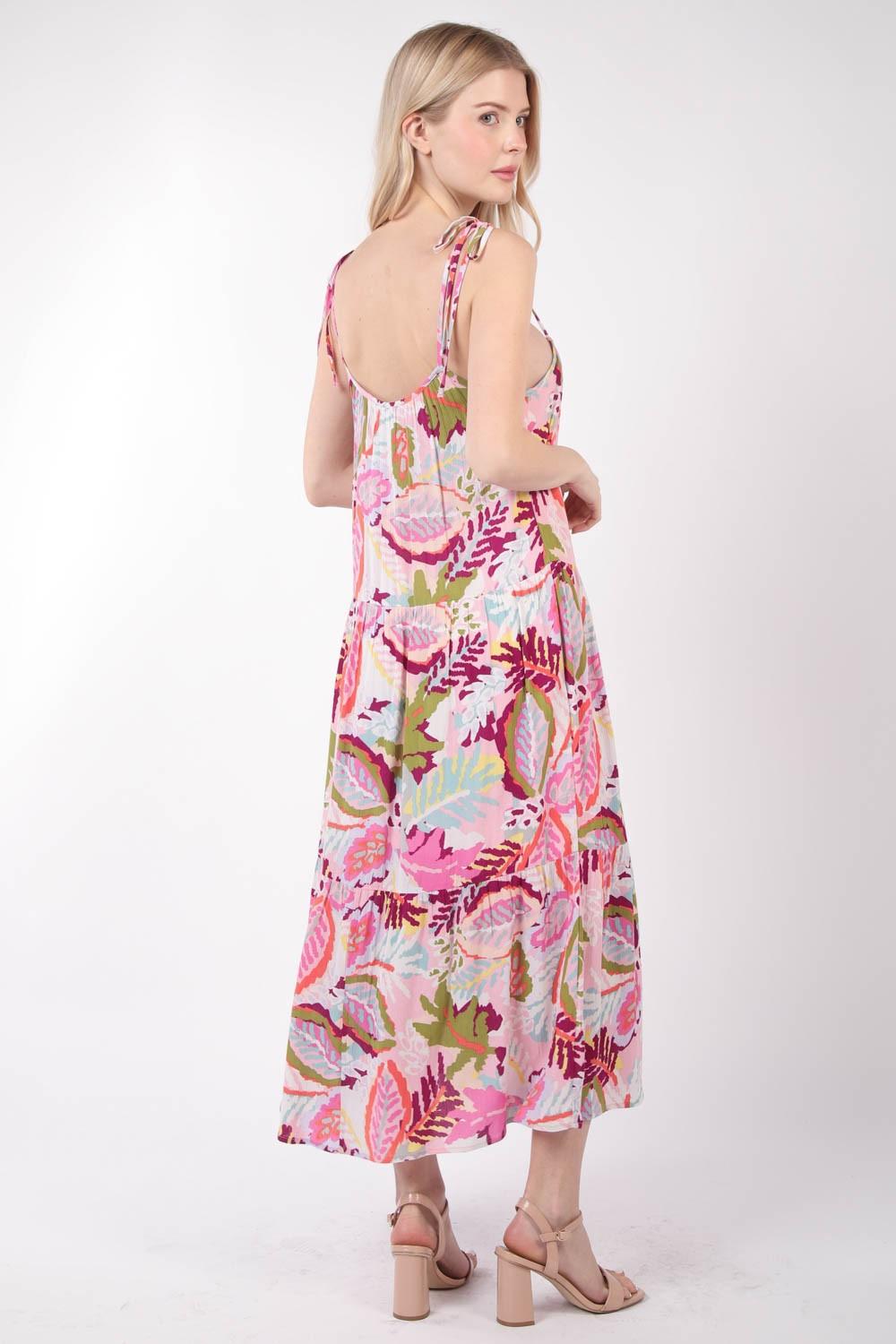 VERY J Tropical Printed Cami Midi Dress Midi Dresses