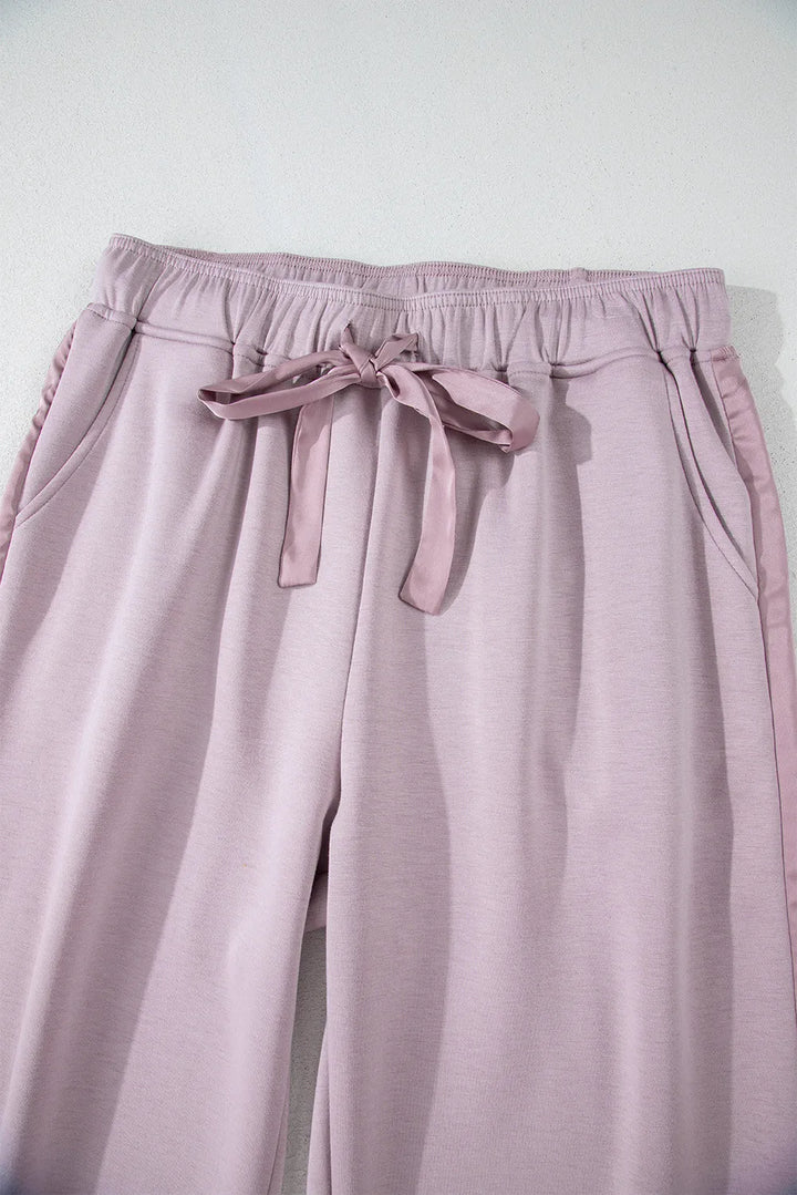 Drawstring Pants with Pockets | Loungewear Pants Daverri Fashions