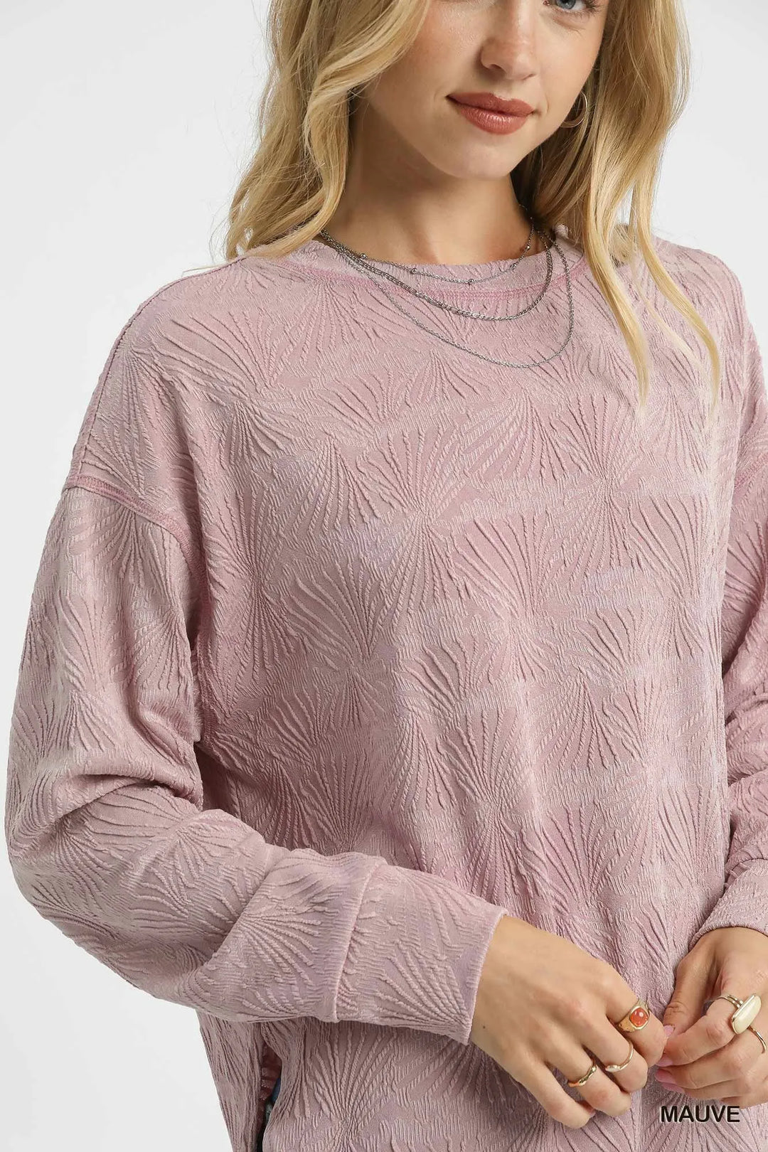 Umgee Textured Knit Long Sleeve Top | Knit Tops Daverri Fashions