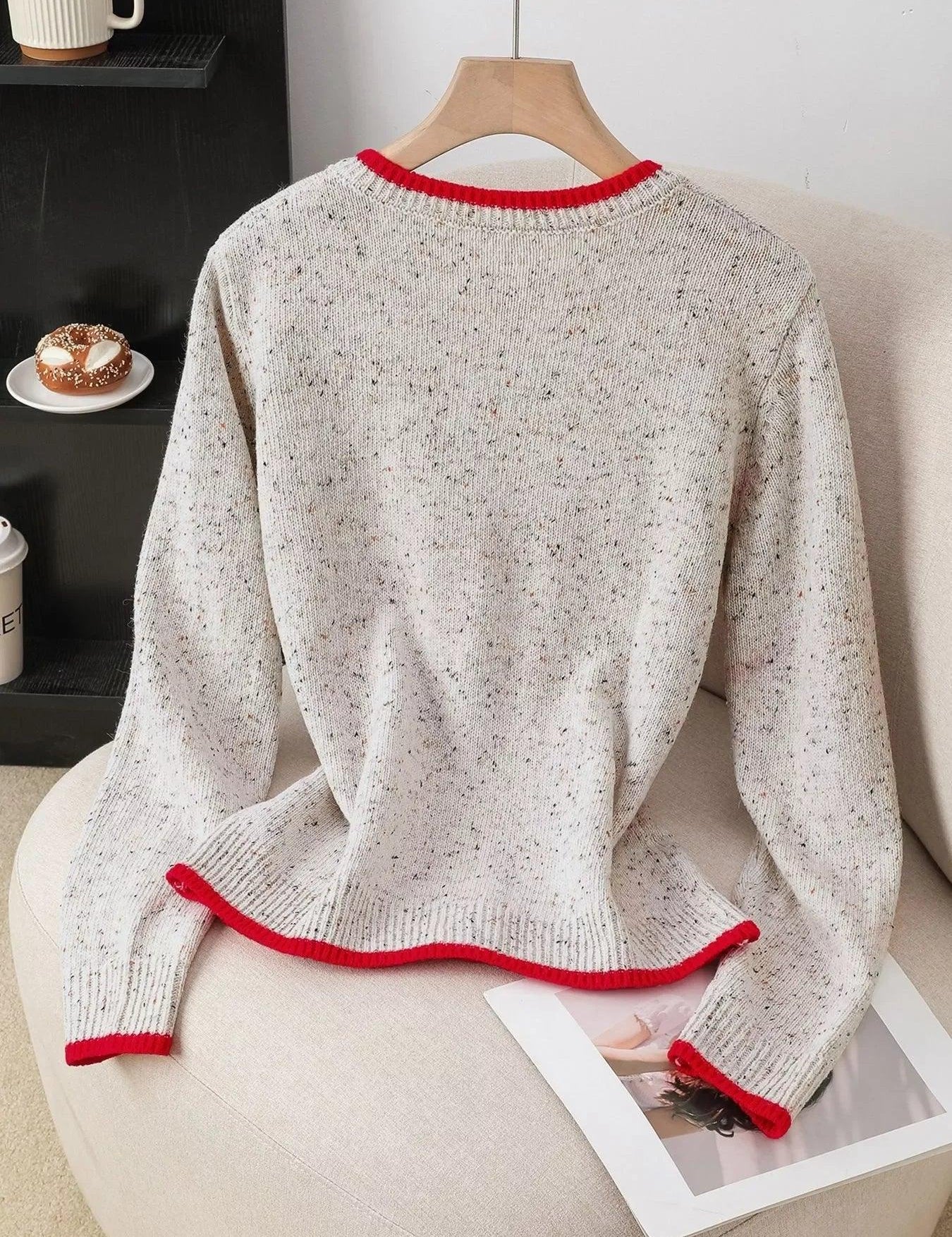 Daverri Fashions Contrast Trim Button Up Cardigan - DAVERRI FASHIONS