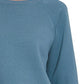 Zenana Fleece Raglan Round-Neck Sweatshirt - DAVERRI FASHIONS