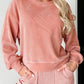 Round Neck Long Sleeve Top and Pants Set - DAVERRI FASHIONS