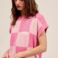 SO ME Check Plaid Casual Sweater Top