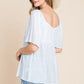 Lime 'N' Chili Thin Striped with Tie Front Babydoll Top