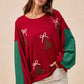 BiBi Christmas Theme Tree Embroidered Sweater - DAVERRI FASHIONS