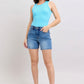 Judy Blue Full Size 2 Button Denim Shorts with Pockets Plus Size Denim Shorts