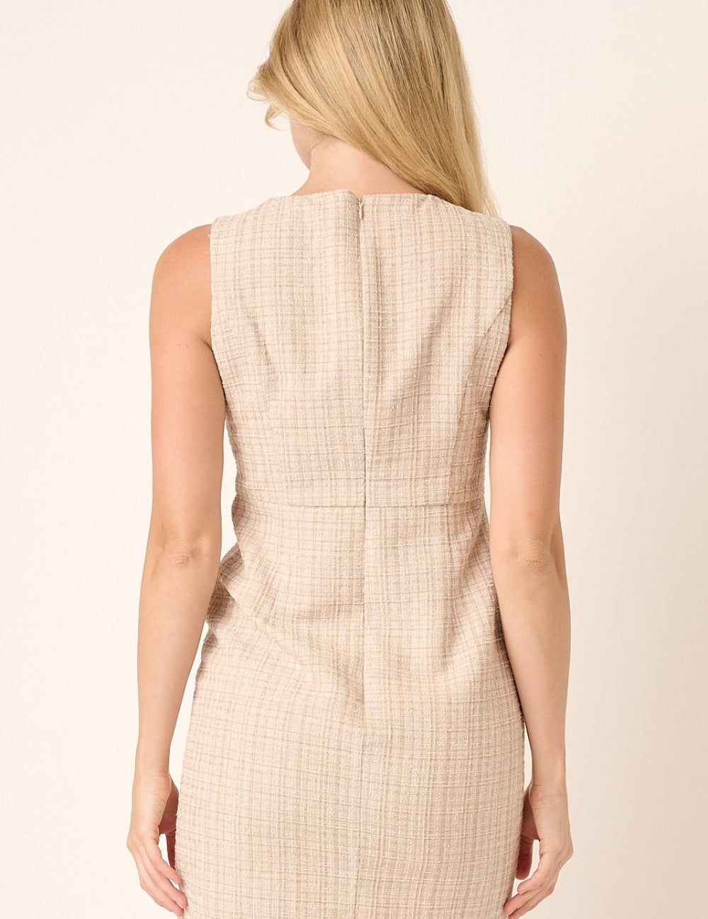 Mittoshop Tweed Sleeveless Mini Dress