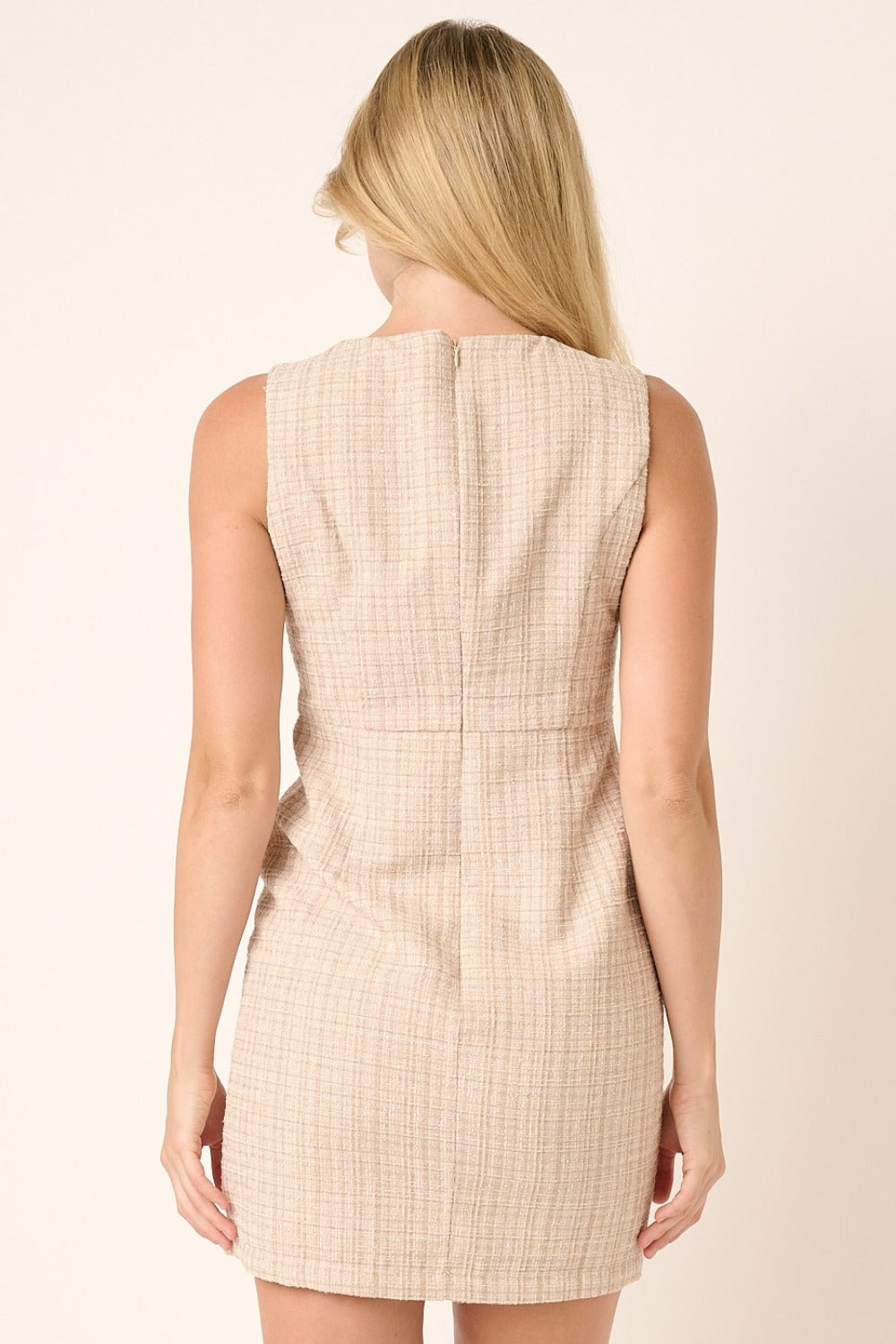 Mittoshop Tweed Sleeveless Mini Dress Mini Dresses