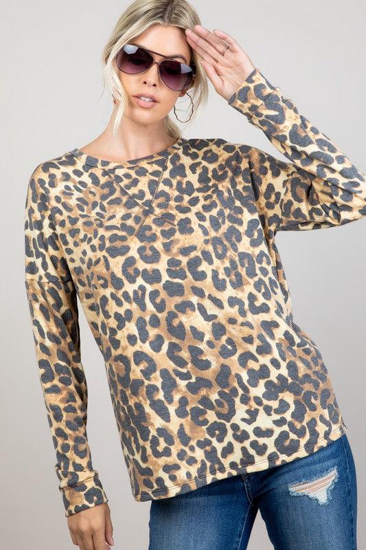 French Terry Cheetah Sweatshirt