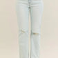 Judy Blue Full Size Destroy & Fray Hem Bootcut Jeans Plus Size - DAVERRI FASHIONS