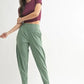 MONO B Flowbarrel High Waist Active Pants - DAVERRI FASHIONS