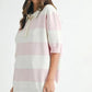 MABLE Oversized Stripe Polo Collar Sweater Sweaters