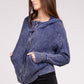 Zenana Acid Washed Hoodie Jacket Coats & Jackets