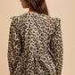 Annie Wear Tied Leopard Round Neck Peplum Blouse - DAVERRI FASHIONS