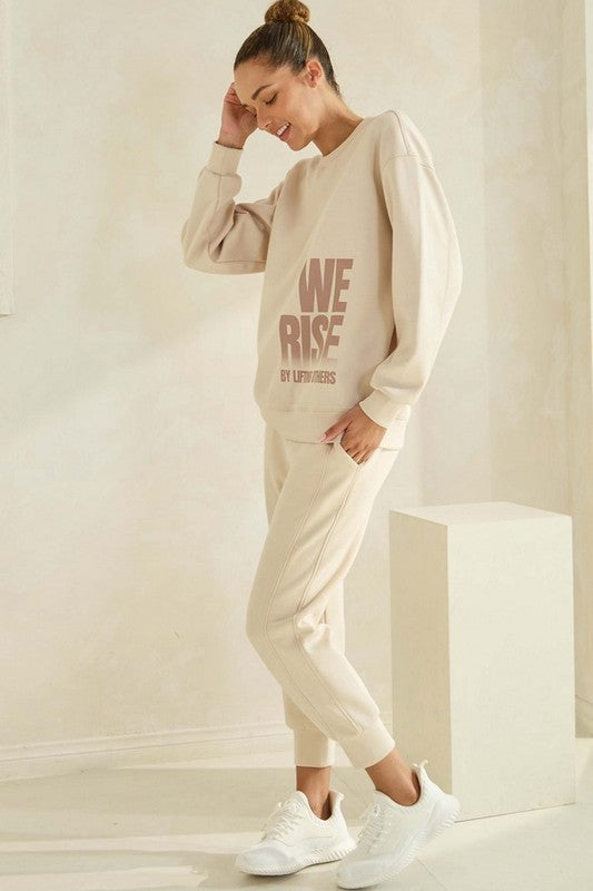 We Rise by Lifting Others Ultra Comfy Sweatshirt Plus Size | Sweatshirts Daverri Fashions