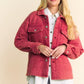 Davi & Dani Quilted Button Down Shacket with Chest Pockets Shackets