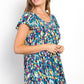 Printed Ruffle Sleeve Top Shirts & Tops