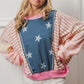 BiBi Stars and Stripes Round Neck Long Sleeve Top XL Tops
