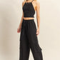 HYFVE Crop Top and Cargo Pants Set Outfit Sets