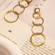 18K Gold-Plated Titanium Steel Round Earrings | Earrings Daverri Fashions