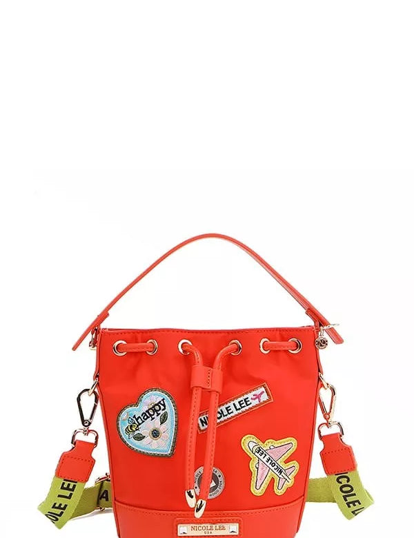 ORANGE One Size Color Patch Bucket Bag | Handbags Daverri Fashions
