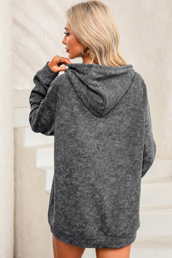 Long Sleeve Front Pocket Hoodie Tops