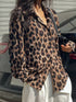 Leopard Print Button-Down Shirt - DAVERRI FASHIONS