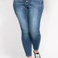 Judy Blue Full Size High Rise Button Fly Skinny Jeans Plus Size - DAVERRI FASHIONS
