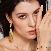 Gold One Size Stainless Steel Dangle Earrings | Earrings Daverri Fashions
