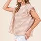 Lime 'N' Chili Striped Muscle Sleeve Top