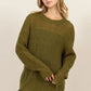 HYFVE Distressed Long Sleeve Knit Top - DAVERRI FASHIONS