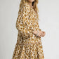 Umgee Leopard Print Tiered Mini Dress - DAVERRI FASHIONS