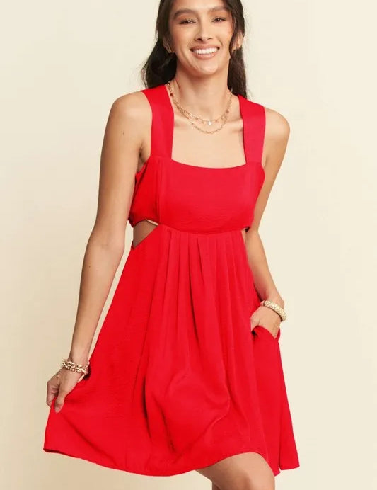 Orange Davi & Dani Washed Satin Cutout Skirt Bandeau Mini Dress | Mini Dresses Daverri Fashions