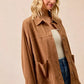 BiBi Corduroy Relaxed Fit Shacket with Back Pleat - DAVERRI FASHIONS
