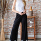 Heimish Full Size Solid Damask Casual Pants Plus Size Pants