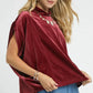 Umgee Velvet Mock Neck Sleeveless Blouse - DAVERRI FASHIONS