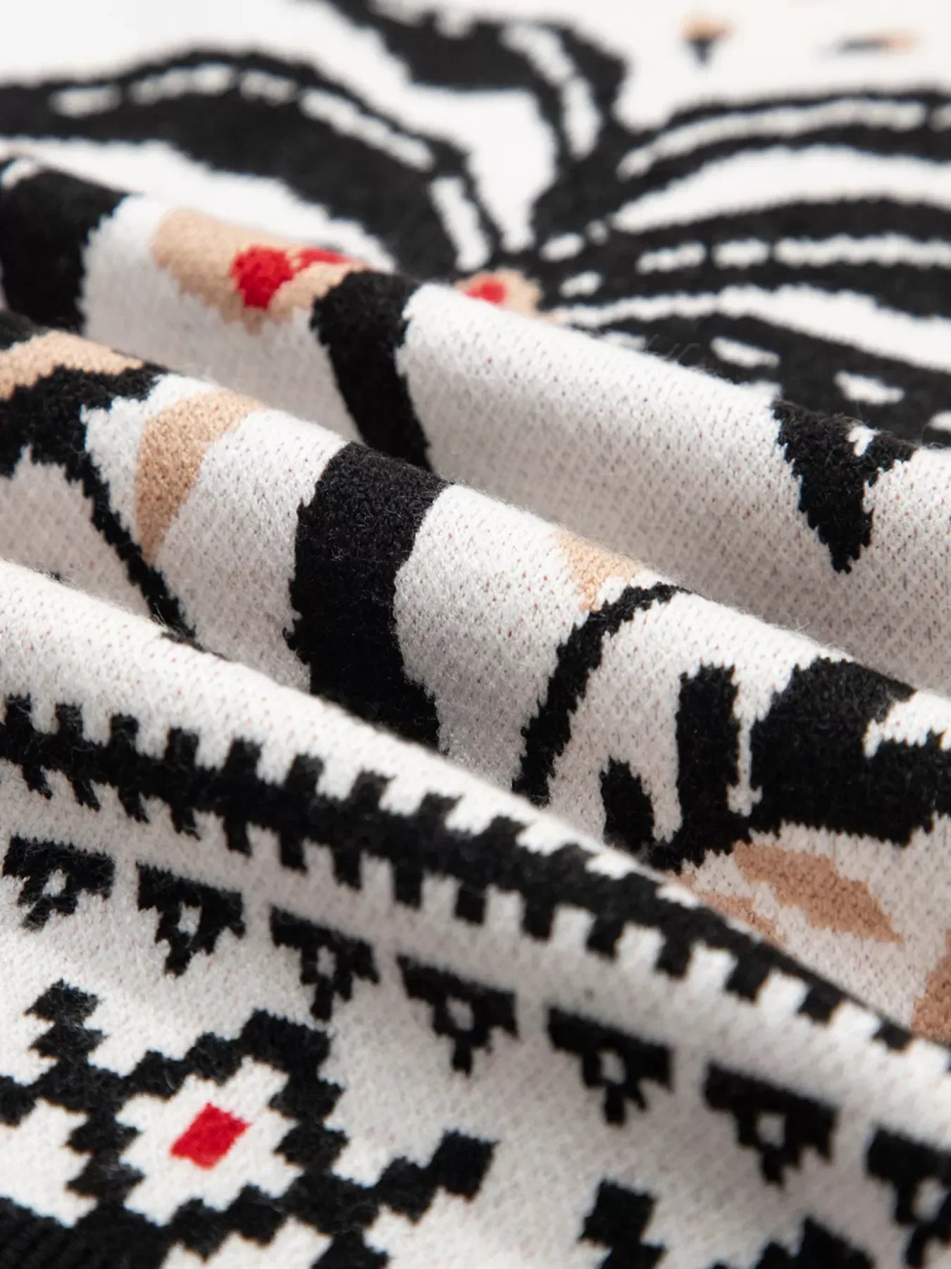 Daverri Fashions Floral Button Down Cardigan with Geometric Border - DAVERRI FASHIONS