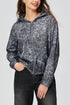 Pocketed Leopard Zip Up Hooded Jacket - DAVERRI FASHIONS