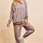 Cozy BiBi Leopard Print French Terry Sweatshirt Set