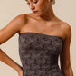 SO ME Jacquard Floral Two Tone Seamless Tube Top Tube Tops